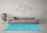 Machine Washable Abstract Light Blue Contemporary Rug, wshcon2767lblu