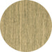 Round Abstract Brown Contemporary Rug, con2767brn