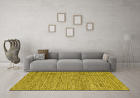 Machine Washable Abstract Yellow Contemporary Rug, wshcon2768yw