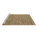 Sideview of Machine Washable Abstract Brown Contemporary Rug, wshcon2768brn