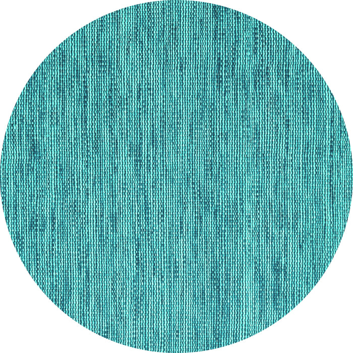 Round Machine Washable Abstract Turquoise Contemporary Area Rugs, wshcon2768turq