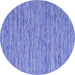 Round Abstract Blue Contemporary Rug, con2768blu