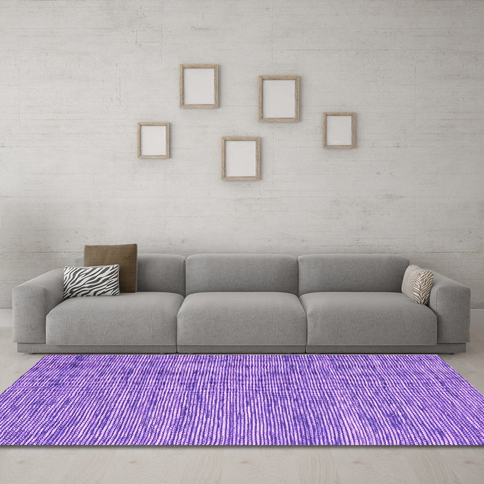 Machine Washable Abstract Purple Contemporary Area Rugs in a Living Room, wshcon2768pur