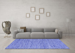 Machine Washable Abstract Blue Contemporary Rug in a Living Room, wshcon2768blu