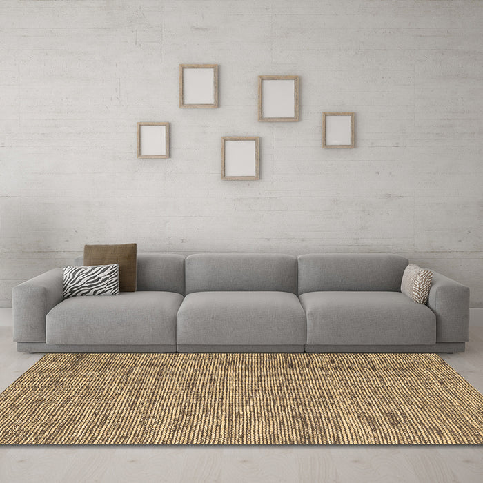 Machine Washable Abstract Brown Contemporary Rug in a Living Room,, wshcon2768brn
