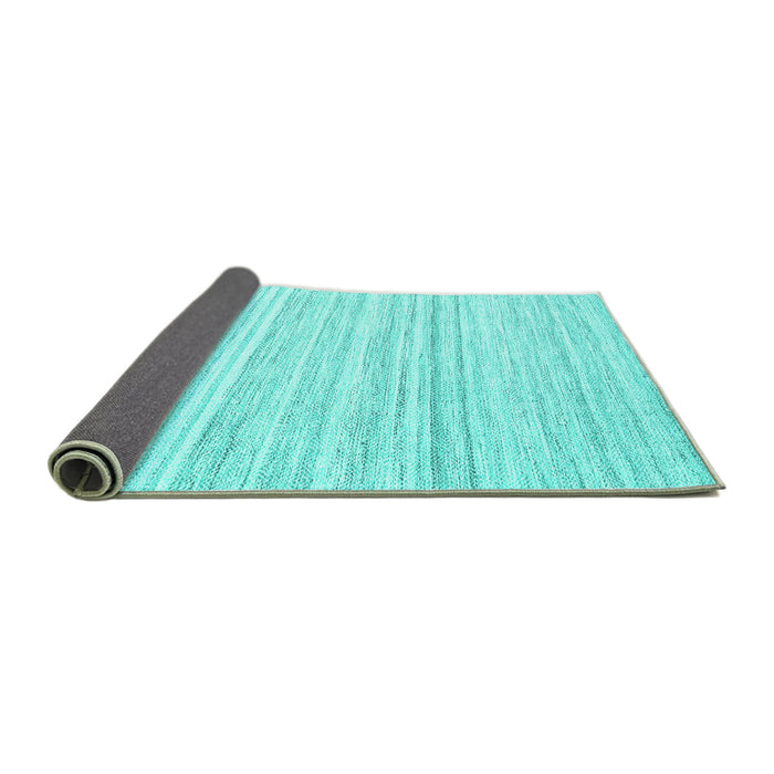 Sideview of Solid Turquoise Modern Rug, con2769turq
