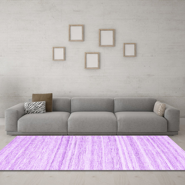 Machine Washable Solid Purple Modern Area Rugs in a Living Room, wshcon2769pur