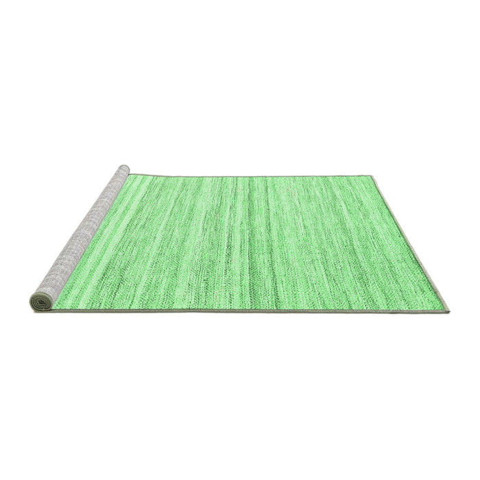 Sideview of Machine Washable Solid Emerald Green Modern Area Rugs, wshcon2769emgrn