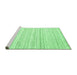 Sideview of Machine Washable Solid Emerald Green Modern Area Rugs, wshcon2769emgrn