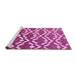 Sideview of Machine Washable Abstract Purple Contemporary Area Rugs, wshcon276pur