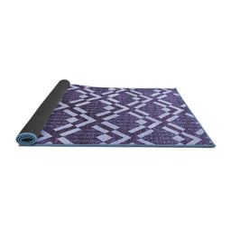 Sideview of Abstract Blue Contemporary Rug, con276blu