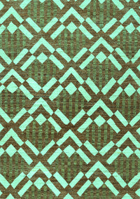 Abstract Turquoise Contemporary Rug, con276turq