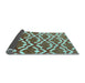 Sideview of Abstract Light Blue Contemporary Rug, con276lblu