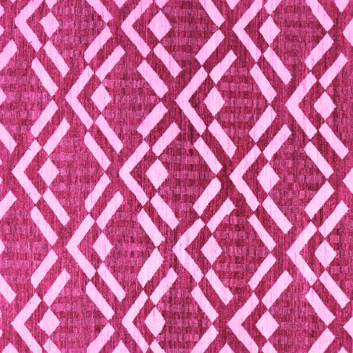 Square Machine Washable Abstract Pink Contemporary Rug, wshcon276pnk