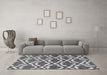 Machine Washable Abstract Gray Contemporary Rug in a Living Room,, wshcon276gry