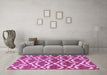 Machine Washable Abstract Purple Contemporary Area Rugs in a Living Room, wshcon276pur