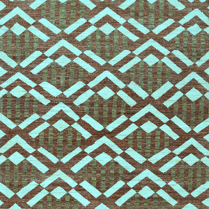 Square Machine Washable Abstract Light Blue Contemporary Rug, wshcon276lblu