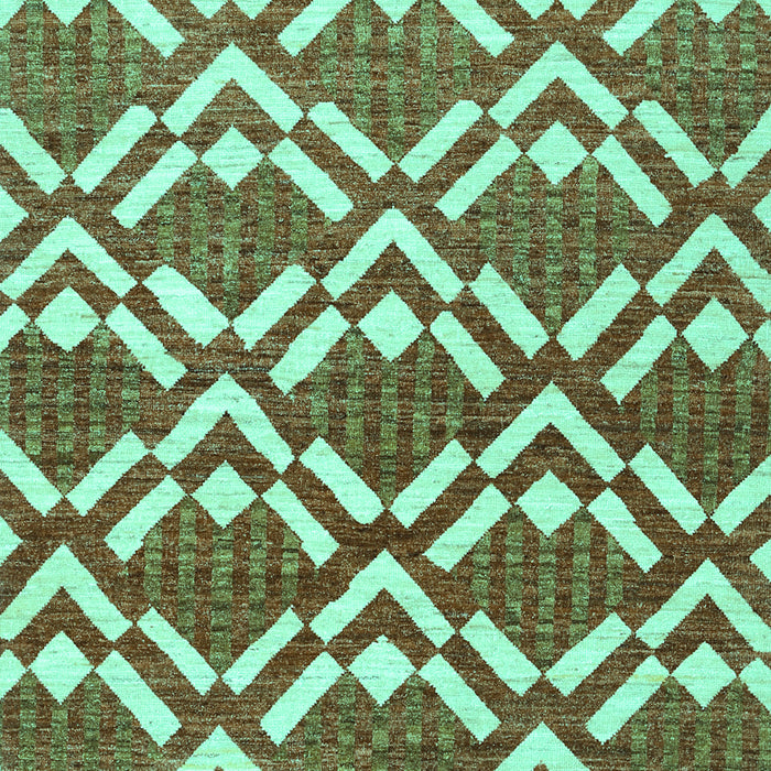 Machine Washable Abstract Turquoise Contemporary Area Rugs, wshcon276turq