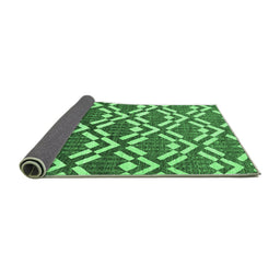 Sideview of Abstract Emerald Green Contemporary Rug, con276emgrn