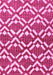 Machine Washable Abstract Pink Contemporary Rug, wshcon276pnk