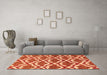 Machine Washable Abstract Orange Contemporary Area Rugs in a Living Room, wshcon276org