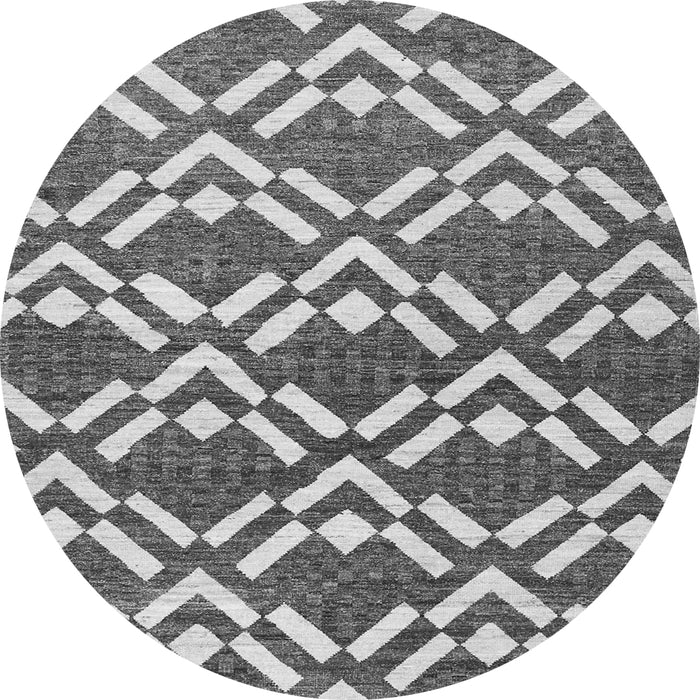 Square Abstract Gray Contemporary Rug, con276gry