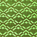 Serging Thickness of Abstract Green Contemporary Rug, con276grn