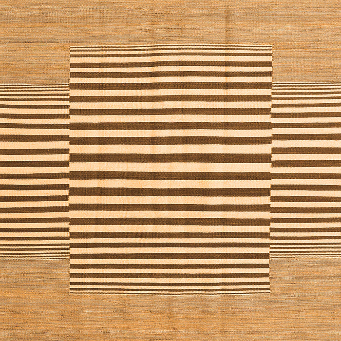 Round Machine Washable Abstract Orange Contemporary Area Rugs, wshcon2770org