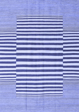 Abstract Blue Contemporary Rug, con2770blu