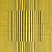 Square Abstract Yellow Contemporary Rug, con2770yw