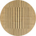 Round Machine Washable Abstract Brown Contemporary Rug, wshcon2770brn