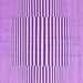 Square Abstract Purple Contemporary Rug, con2770pur