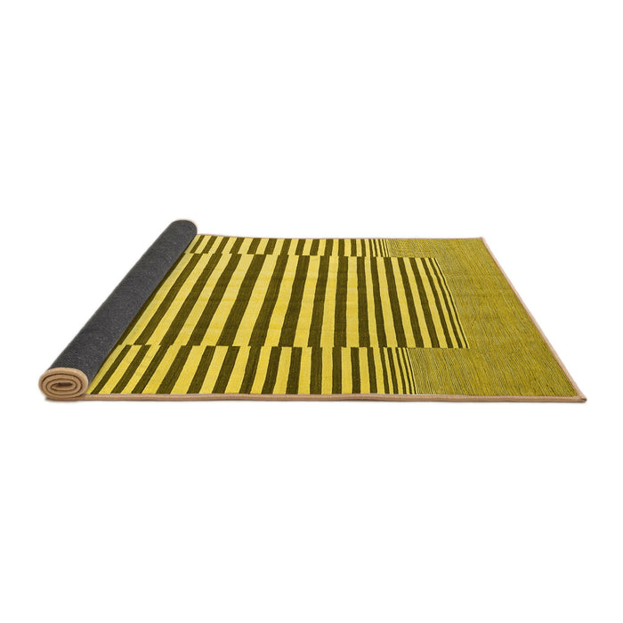 Sideview of Abstract Yellow Contemporary Rug, con2770yw