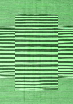 Abstract Emerald Green Contemporary Rug, con2770emgrn