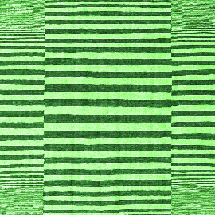 Serging Thickness of Machine Washable Abstract Green Contemporary Area Rugs, wshcon2770grn