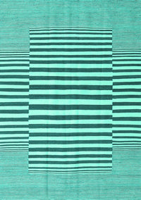 Abstract Turquoise Contemporary Rug, con2770turq