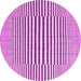 Round Machine Washable Abstract Pink Contemporary Rug, wshcon2770pnk