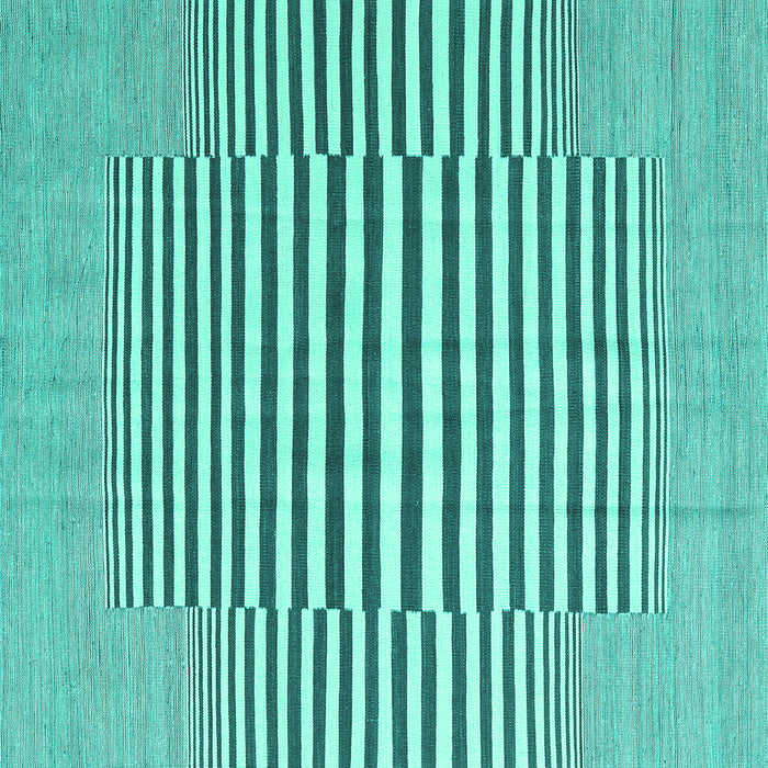 Square Abstract Turquoise Contemporary Rug, con2770turq