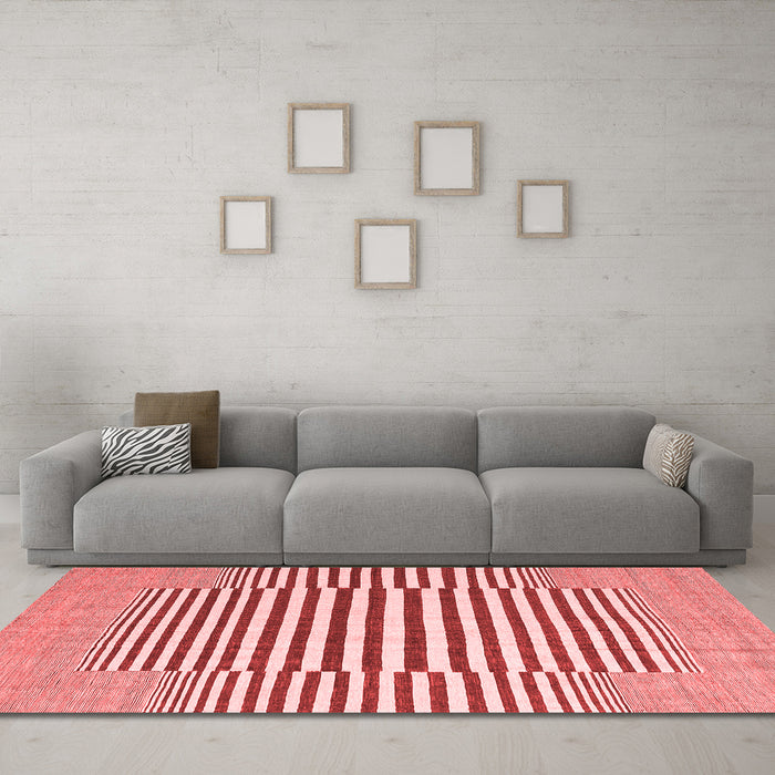 Contemporary Red Washable Rugs