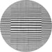 Square Abstract Gray Contemporary Rug, con2770gry