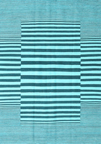 Abstract Light Blue Contemporary Rug, con2770lblu