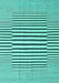 Machine Washable Abstract Turquoise Contemporary Area Rugs, wshcon2770turq