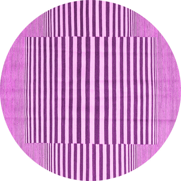 Round Abstract Pink Contemporary Rug, con2770pnk