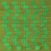 Serging Thickness of Abstract Green Contemporary Rug, con2771grn