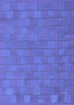Abstract Blue Contemporary Rug, con2771blu