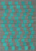 Machine Washable Abstract Turquoise Contemporary Area Rugs, wshcon2771turq