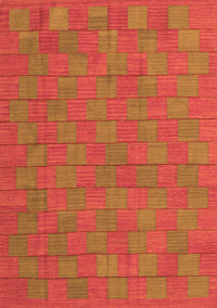 Abstract Orange Contemporary Rug, con2771org