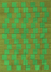 Abstract Green Contemporary Rug, con2771grn