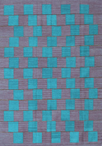 Abstract Light Blue Contemporary Rug, con2771lblu