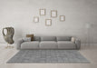 Machine Washable Abstract Gray Contemporary Rug in a Living Room,, wshcon2771gry